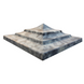 Кришка стовпа "Пагода" 400 х 400 мм, колір №10 Сірий мармур 1100025 фото
